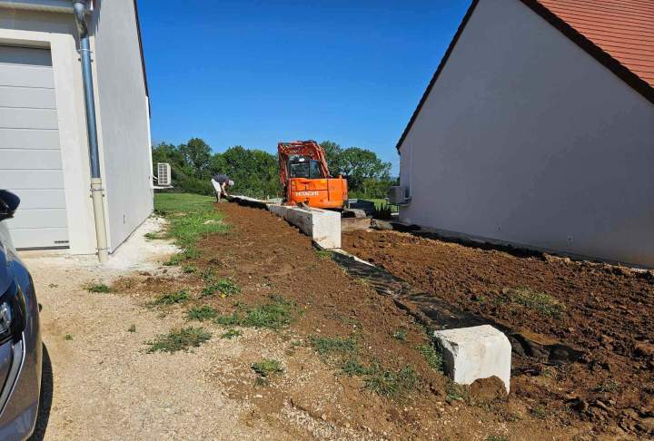 Préparation de terrain, fondations, VRD.